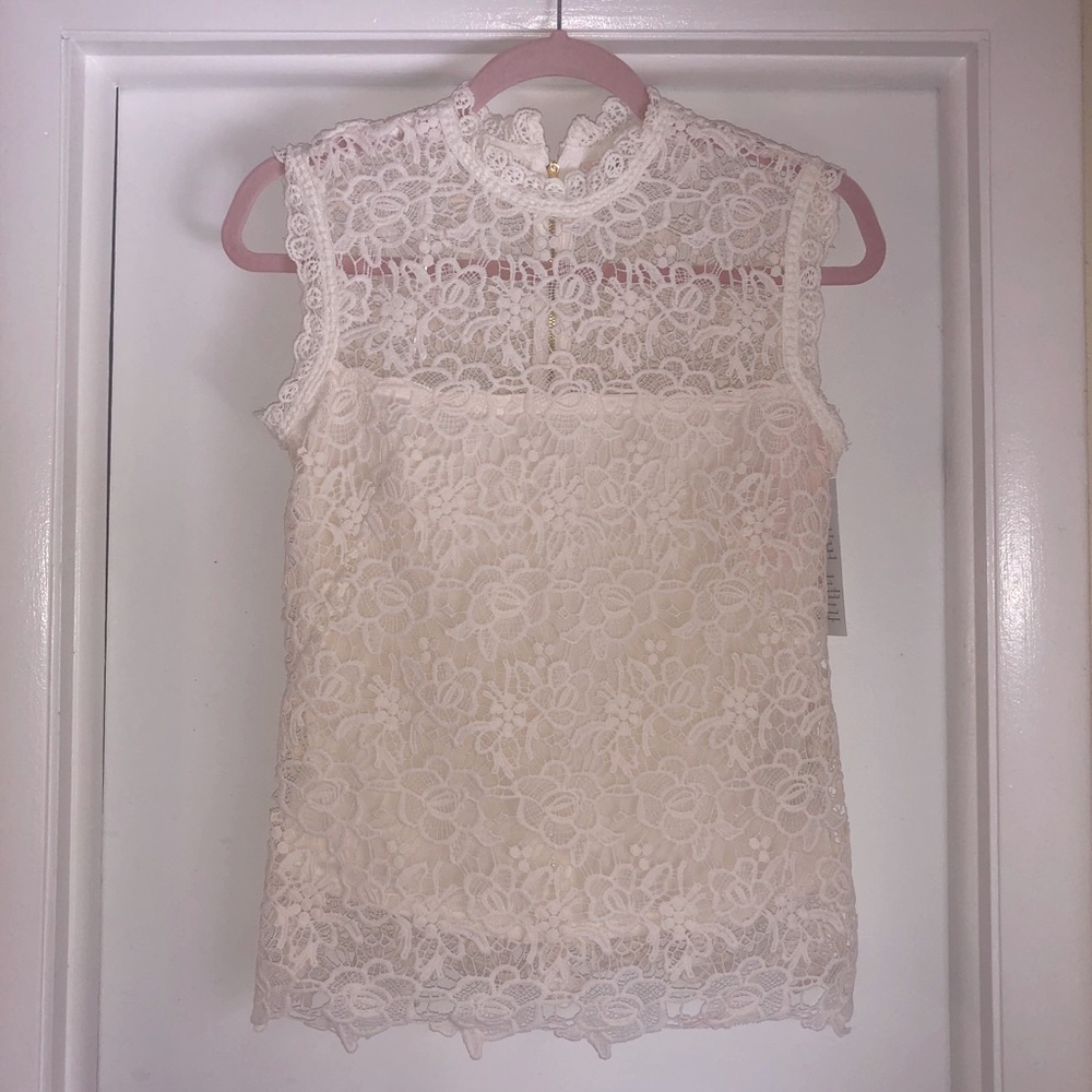 Beautiful Nanette Lepore eyelet blouse